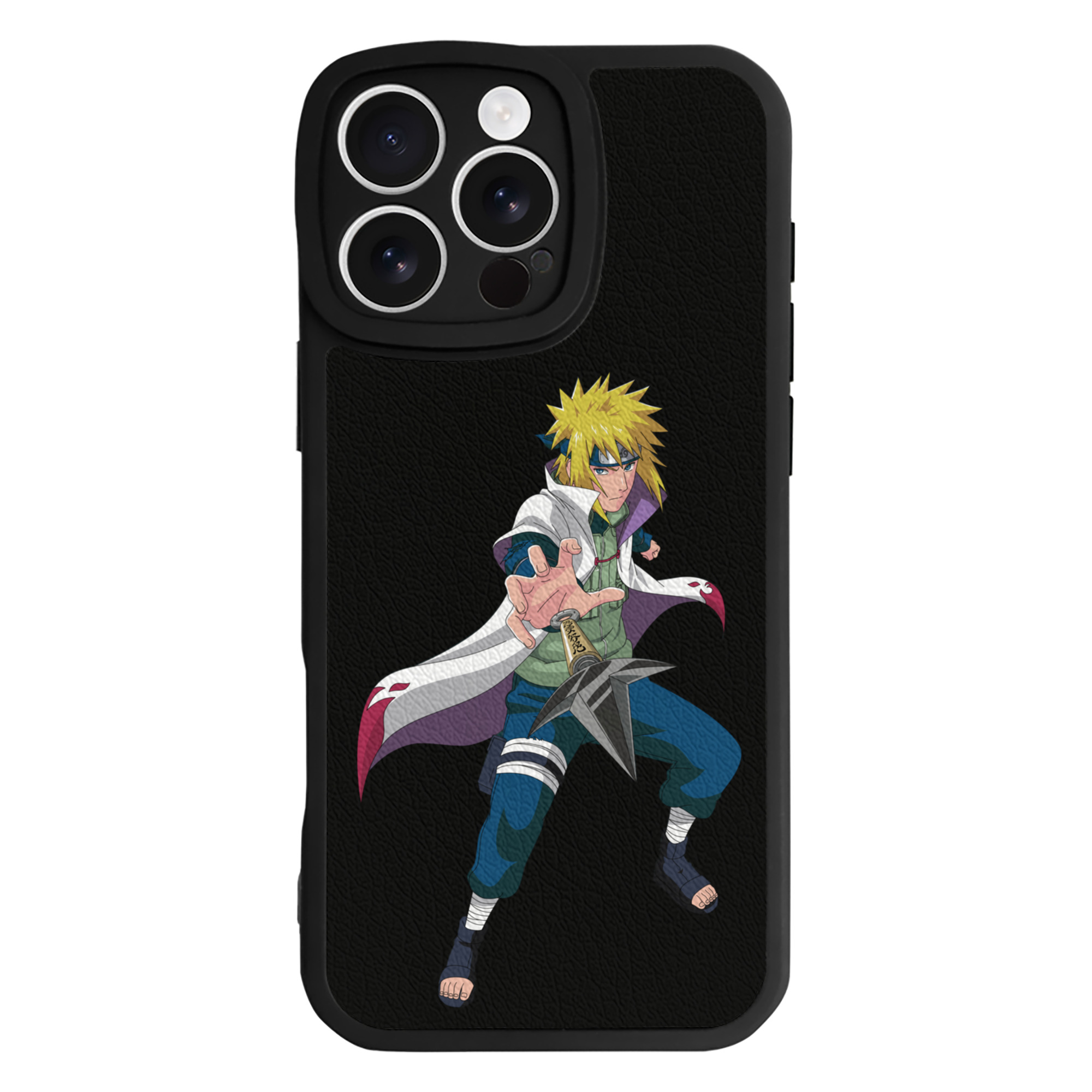 （画像用） NARUTO -ナルト- 波風 ミナト Namikaze Minato 【iPhone 16シリーズ対応】シリコンスマホケース（レザー調） 材質：シリコン